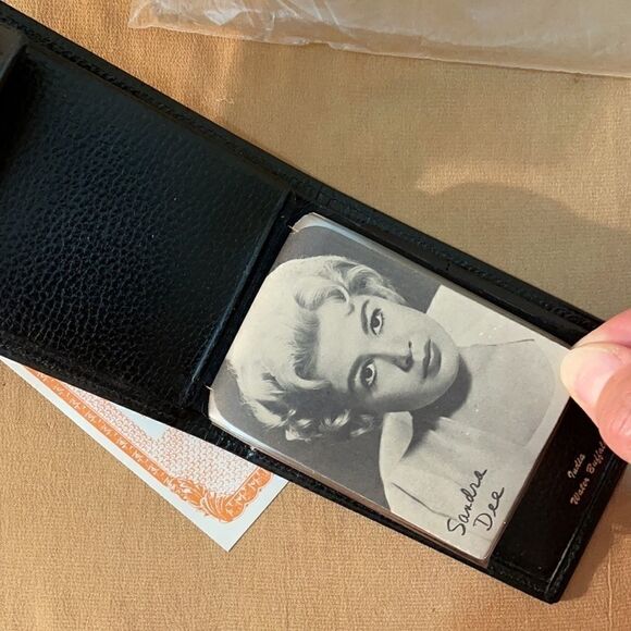 Vintage 60s Water Buffalo black Leather Wallet NIB - Picture 4 of 12